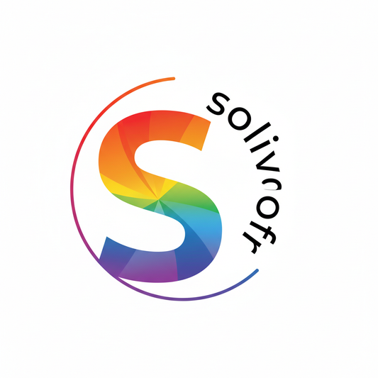 لوگوی دایره‌ای solivofr با S در چپ